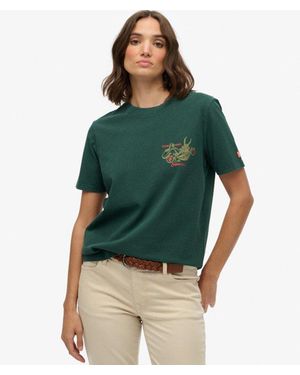 Superdry Tokyo Narrative Relaxed T-shirt - Green