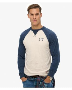 Superdry Vintage Athletic Baseball Top - Blue