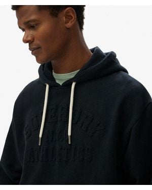 Superdry Athletic Embossed Oversized Hoodie - Black