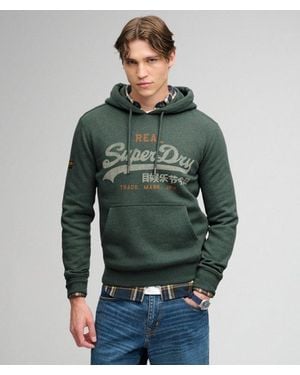 Superdry & Co Vintage Logo Heritage Relaxed Hoodie - Green