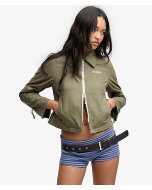 Superdry Bench X & Co Bench Double Zip Collar Ripstop Jacket - Green
