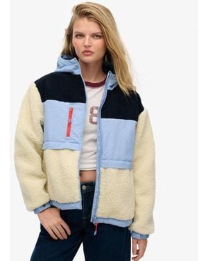 Superdry & Co Hooded Fleece Jacket - Blue