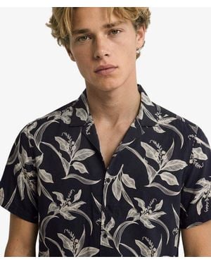 Superdry & Co Hawaiian Print Short Sleeve Shirt - Black
