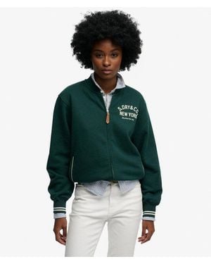 Superdry Country Club Jersey Bomber - Green