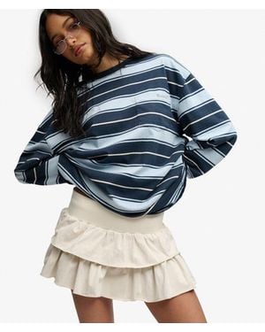 Superdry Bench X & Co Bench Low Rise Tiered Skirt - Blue