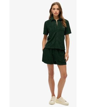 Superdry & Co Country Club Towelling Shorts - Green
