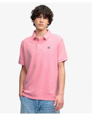 Superdry & Co Vintage Destroy Polo Shirt - Pink