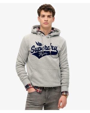 Superdry Flyers Script Hoodie - Gray