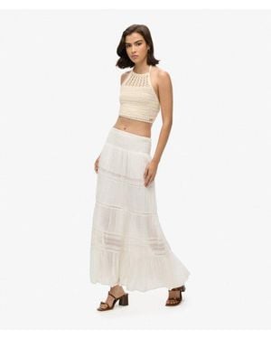 Superdry & Co Ibiza Maxi Skirt - White