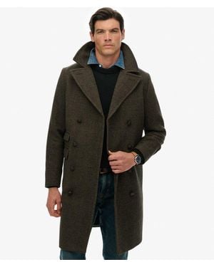 Superdry & Co The Merchant Store - Wool Blend Long Coat - Black