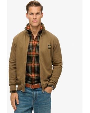 Superdry Contrast Stitch Track Top - Natural