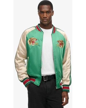 Superdry & Co Sukajan Embroidered Bomber Jacket - Green