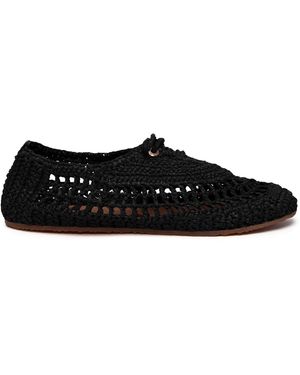 Superga 3021 Crochet Ballerina Bailarinas Mujer Negro