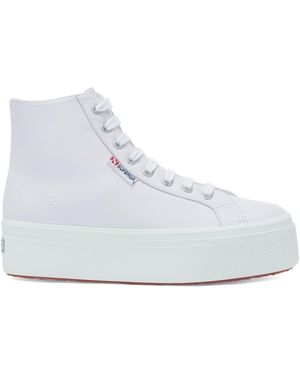 Superga 2708 Hi Top Nappa - Bianco