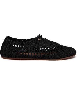 Superga 3021 Crochet Ballerina Bailarinas Mujer Negro