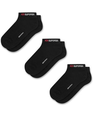 Superga Sp-Noos11 No Show 3Pack Calze Uomo, Donna Nero
