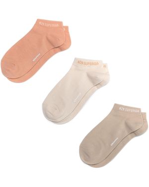 Superga Sp-Noos11 No Show 3Pack Calze Uomo, Donna Arancione - Neutro