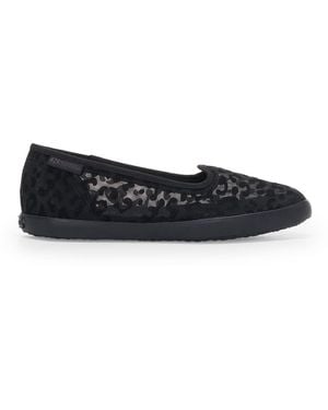 Superga 2441 Ballerina Net Leopard Bailarinas Mujer Negro