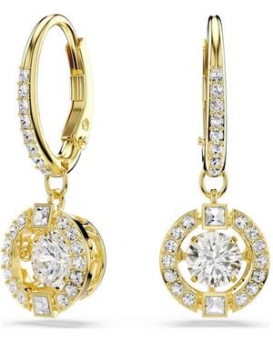 Swarovski Pendientes una angelic, talla redonda - Metálico