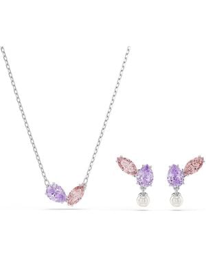 Swarovski Ariana Grande X Set, Mixed Cuts, Rhodium Plated - Metallic
