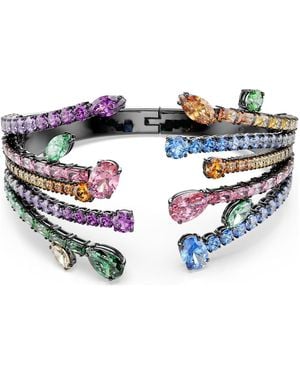 Swarovski Matrix armreif, verschiedene schliffe, strauß - Blau