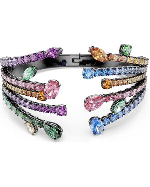 Swarovski Matrix armreif, verschiedene schliffe, strauß - Blau