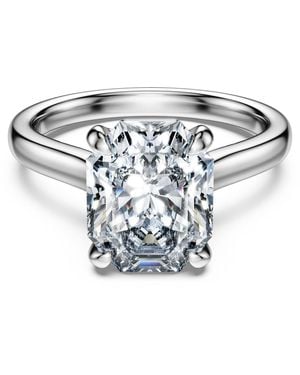 Swarovski Anillo solitario eternity, diamantes creados en laboratorio (peso total de 3 quilates), forma octagonal, oro - Azul