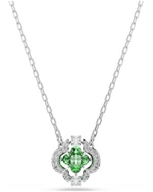 Swarovski Una Angelic Pendant, Mixed Cuts, Rhodium Plated - Metallic