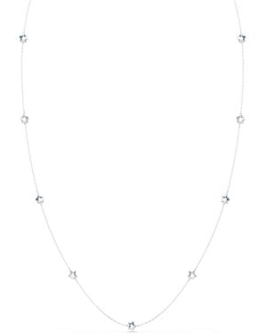 Swarovski Chroma lange halskette, stern - Weiß