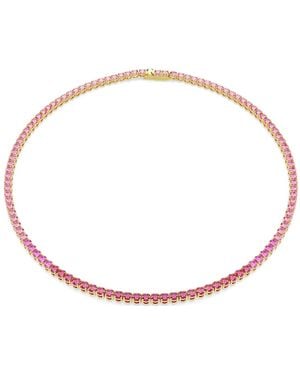 Swarovski Matrix Tennis Necklace - Red