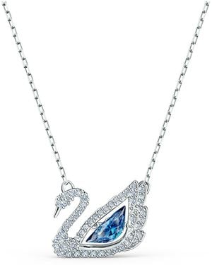 Swarovski Swan Necklace - Blue