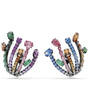 Swarovski Matrix Clip Earrings - Blue