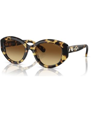 Swarovski Sunglasses, Cat-Eye Shape, Sk6005 - Brown