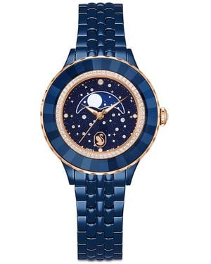 Swarovski Octea Moon Watch, Swiss Made, Metal Bracelet, Finish - Blue
