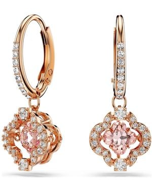 Swarovski Pendientes una, trébol - Metálico