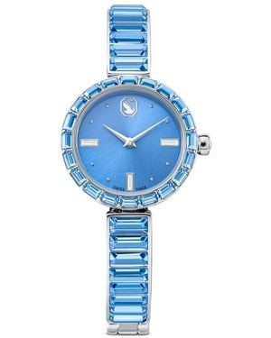 Swarovski Reloj matrix bangle, fabricado en suiza, pulsera de cristal - Azul