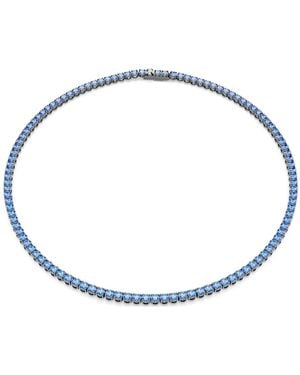 Swarovski Matrix Crystal Necklace - Blue