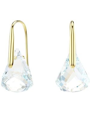 Swarovski Lunar Drop Earrings, Oval Cut, 18K Finish - Blue