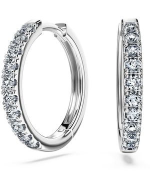 Swarovski Eternity Hoop Earrings, Lab-Grown Diamonds 0.5 Ct Tw, Round Shape, Large, 14K - Metallic