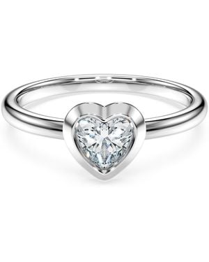 Swarovski Eternity solitärring, im labor gezüchtete diamanten 0,5 ct tw, herzform, sterlingsilber - Mettallic