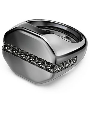 Swarovski Dextera octagon ring, achteckform, rundschliff - Schwarz