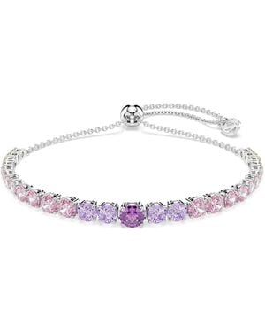 Swarovski Matrix tennis armband, rundschliffe im farbverlauf - Mettallic