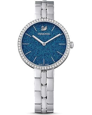 Swarovski Reloj cosmopolitan, fabricado en suiza, brazalete de metal - Azul