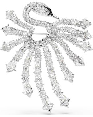 Swarovski Broche vienna, tailles variées, cygne - Métallisé