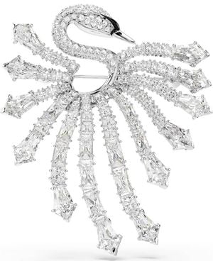 Swarovski Vienna brosche, verschiedene schliffe, schwan - Mettallic