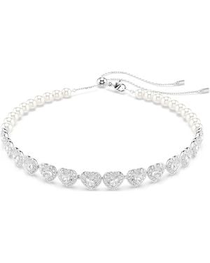 Swarovski Choker tennis ariana grande x , tailles variées, cœur - Métallisé