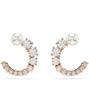 Swarovski Matrix Hoop Earrings - Metallic