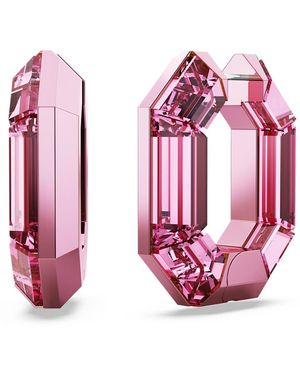 Swarovski Lucent Hoop Earrings - Pink