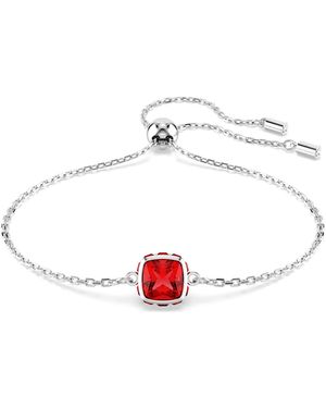 Swarovski Braccialetto birthstone, taglio squadrato, gennaio - Bianco