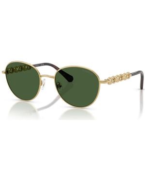 Swarovski Gafas de sol, forma redonda, sk7049 - Verde